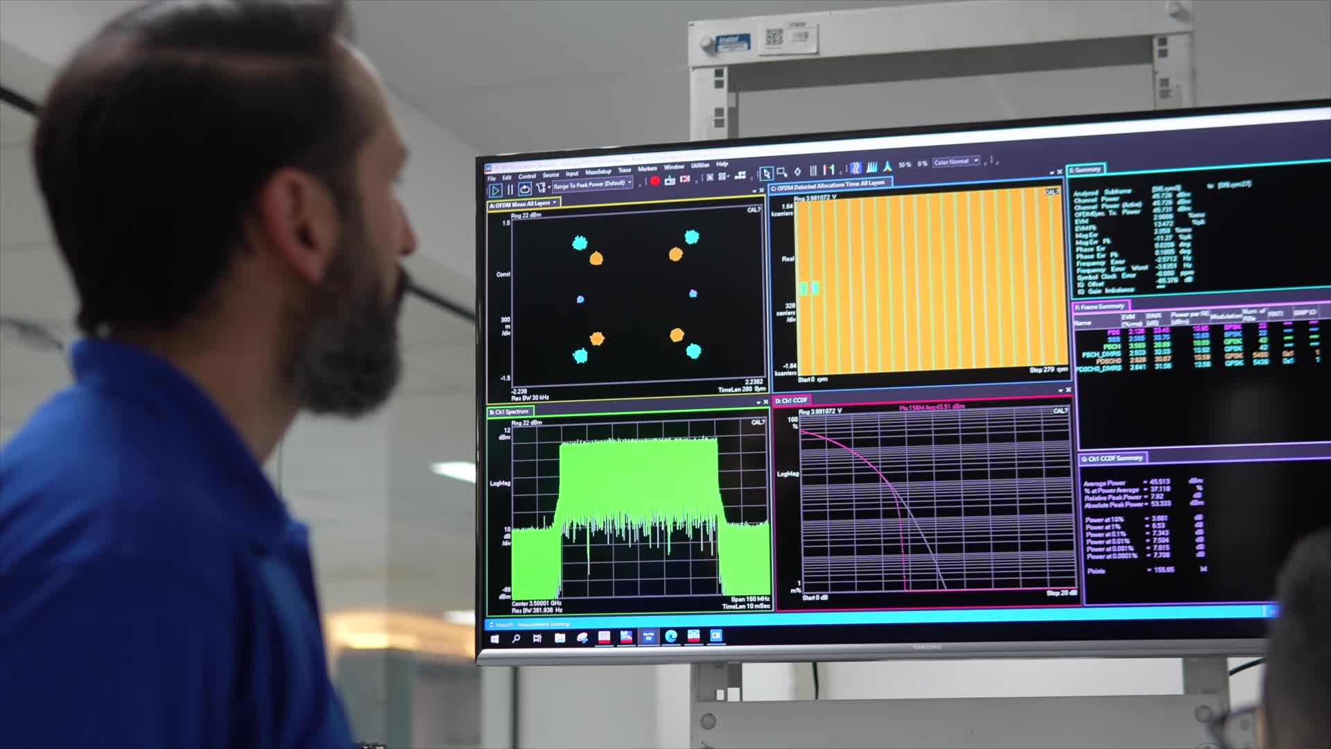 Demonstração da unidade de rádio 5G